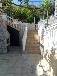 Staircase to upper terrace